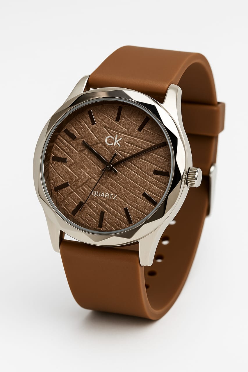 Xenlex Quartz Wristwatch Brown Leather Strap